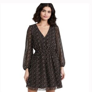 Madewell (re)sourced georgette button-front mini dress in adorable ditsy
